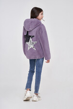 Детские экошубы: Куртка с капюшоном отделка звезды