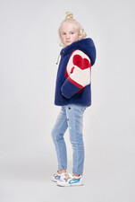 Детские экошубы: Куртка с капюшоном "сердечко"